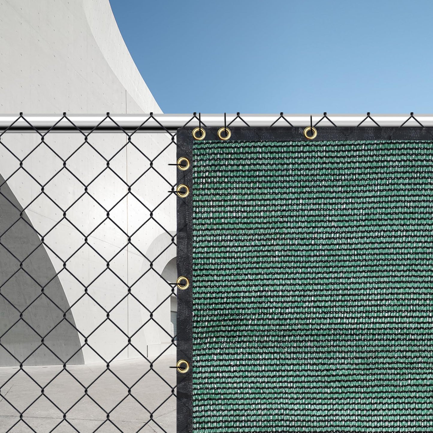 Green 4FT X 50FT Outdoor Privacy Screen Fence & Mesh Shade Net Cover, Ideal for Garden and Backyard - Enhances Privacy for Fencing & Chain Link, Perfect for Patio Privacy Wall, Slats，Freestanding