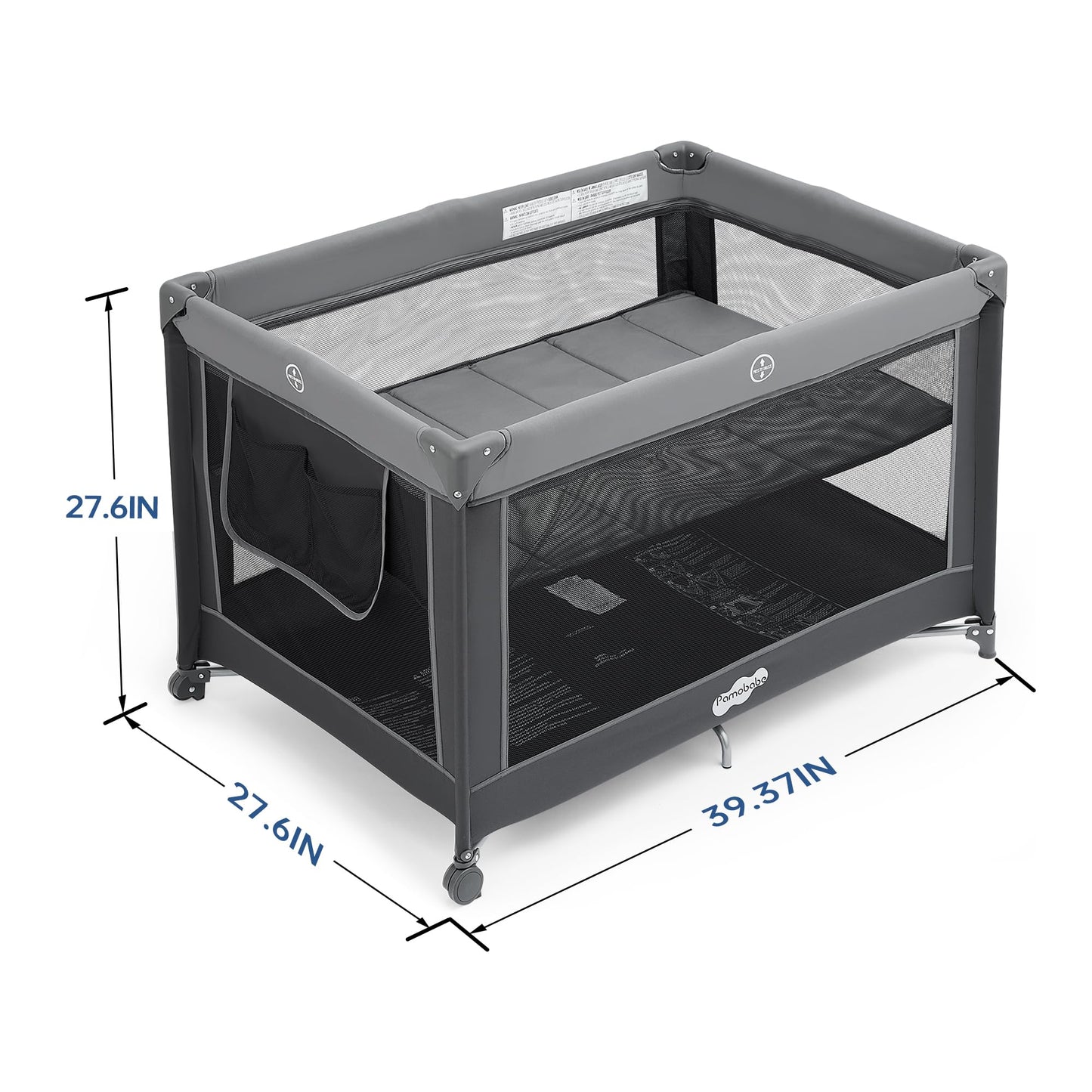 Pamo Babe Portable Playpen Foldable Playard Portable Crib for Baby and Toddlers