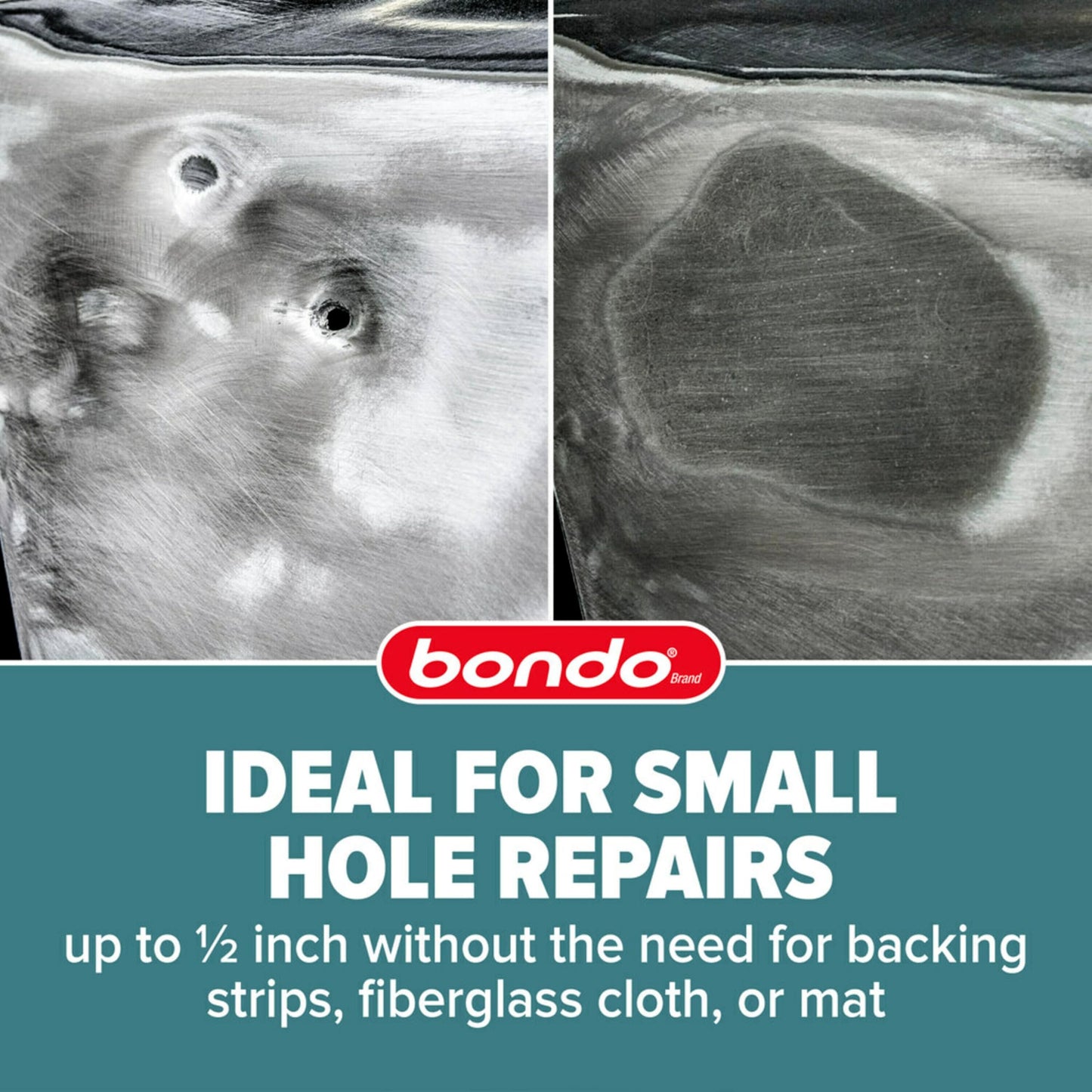 3M Bondo Short Strand Fiberglass Reinforced Filler 1.37 LB (621 g) with Bondo Cream Hardener 0.5 oz (14g), Repair Holes Up To 0.5 IN, Waterproof (SS-PT-ES)