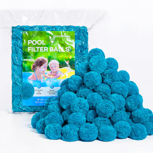 AQUASTRONG Pool Filter Balls for Sand Filter Pump, 3.1 lbs Reusable Sand Filter Balls (Replaces 100 lbs Pool Filter Sand), Efficient Blue Filter Balls for Swimming Pools, Filter Pumps, Aquariums