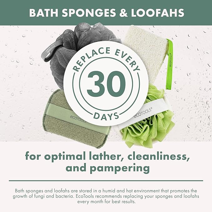 EcoTools Silicone Body Scrubber, for Gentle Cleansing & Exfoliating, 2-in-1 Silicone Scrubber & Body Massager, Hygienic & Durable Bath Accessory, Eco Friendly, Vegan, & Cruelty Free, 1 Count