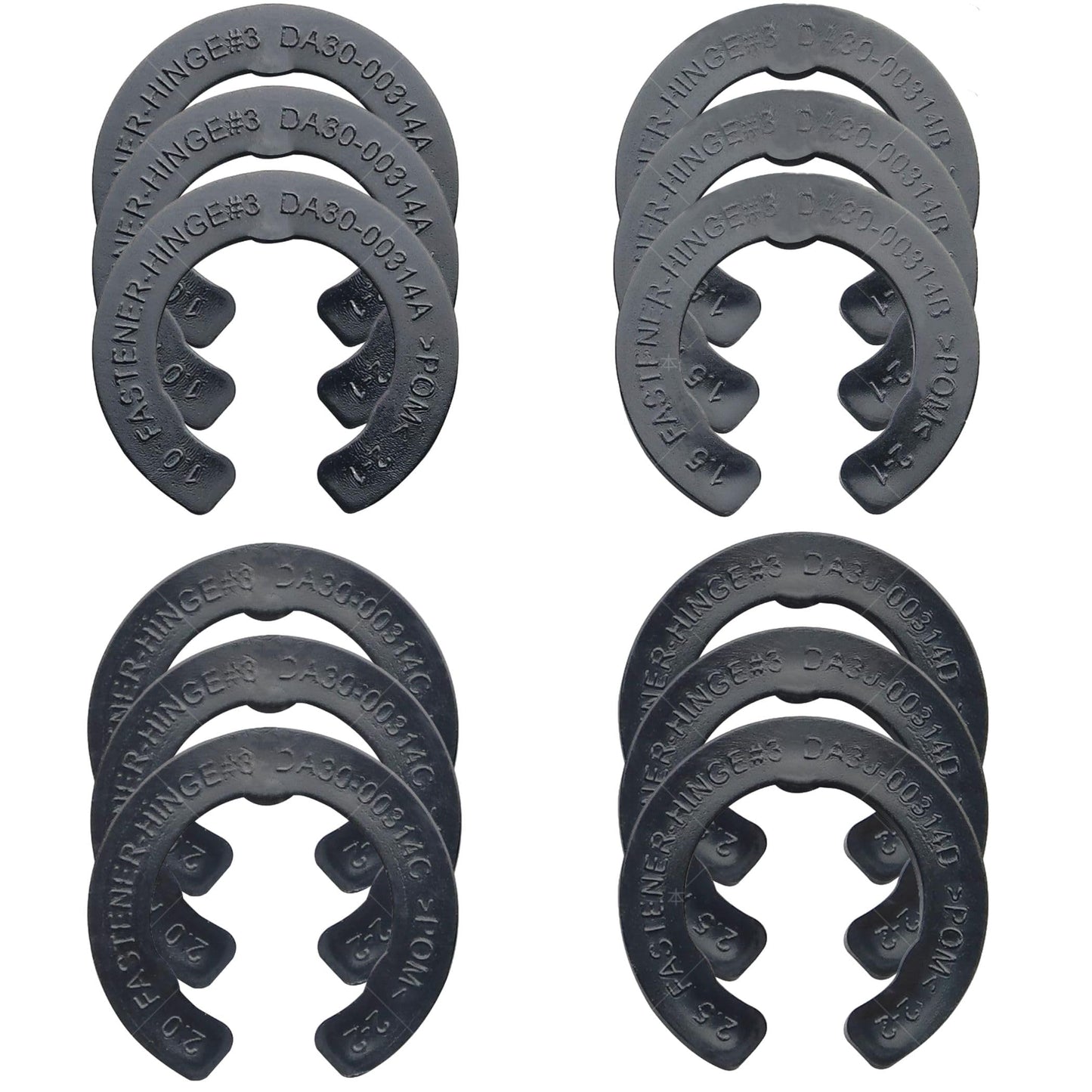 MOTOFITOOL 12 Pcs Upgraded DA99-04158A Hinge Shim Refrigerator Door Height Adjustment Kits, Replacement Parts Compatible with Samsung 3282540, DA60-00314C, PS6448337 AP5668209, 4 Different Thickness