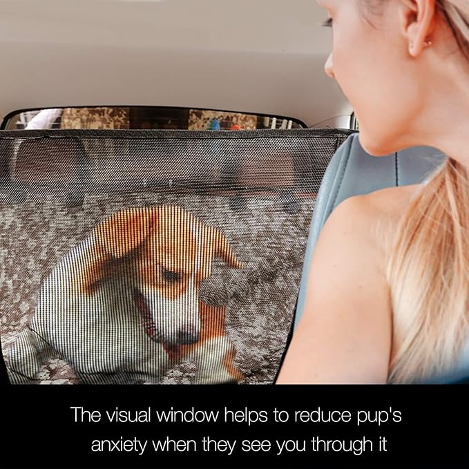 iBuddy Dog Truck Seat Cover with Mesh Window 100% Waterproof Pet Seat Cover Durable Dog Truck Hammock Machine Washable X-Large Against Dirt and Dog Fur for Car and Large SUV, Trucks