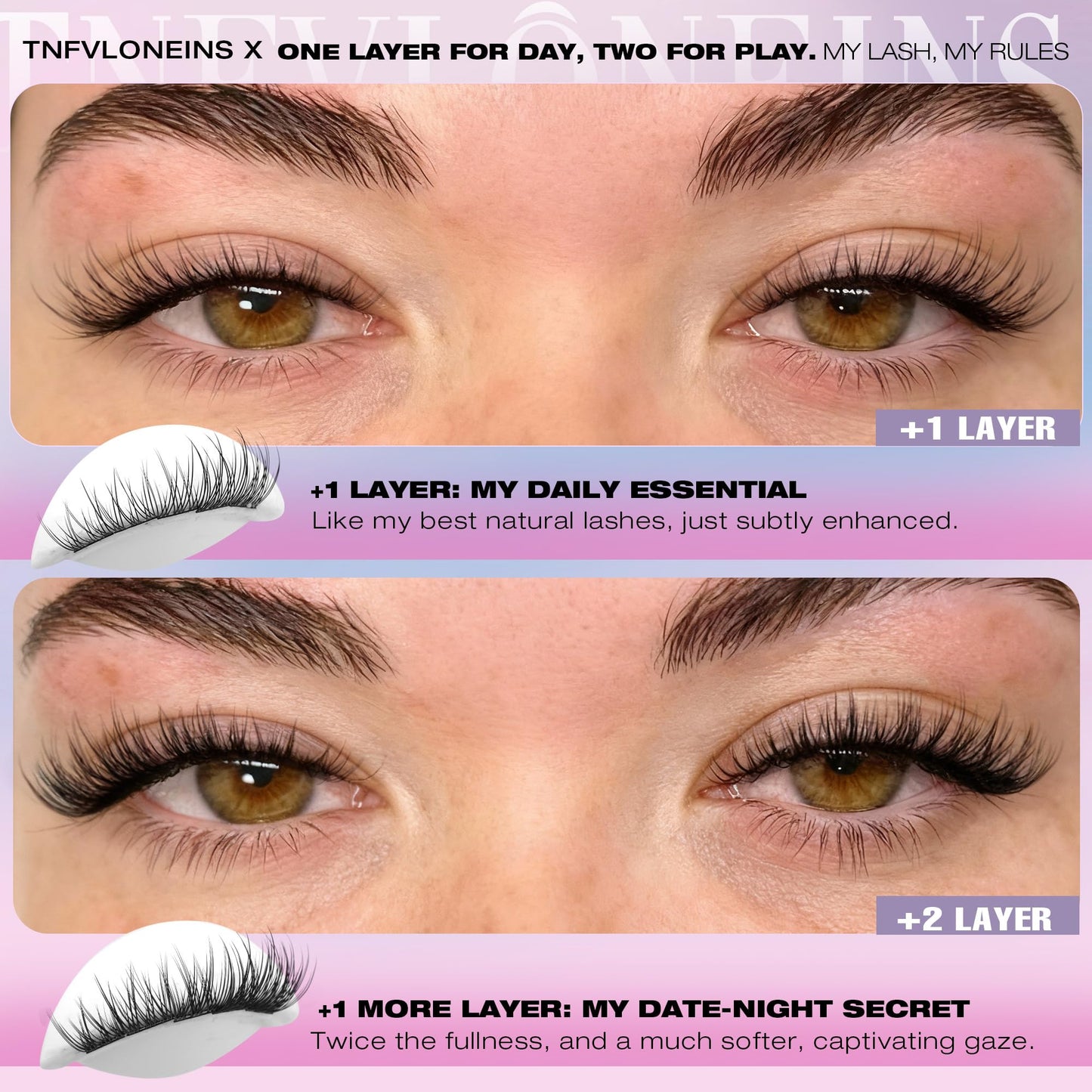 Natural Lash Extension Kit 168Pcs Lash Clusters Kit Wispy Eyelash Extensions 9-12MM Individual Lashes Extensions with Bond and Seal Lash Glue and Eyelash Extension Tweezers DIY at Home by TNFVLONEINS