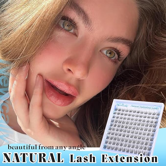 Natural Lash Clusters Eyelash Extensions C-curly Short Individual Lashes 10-14mm Wispy DIY Lash Extension Eyelash Clusters by Newcally