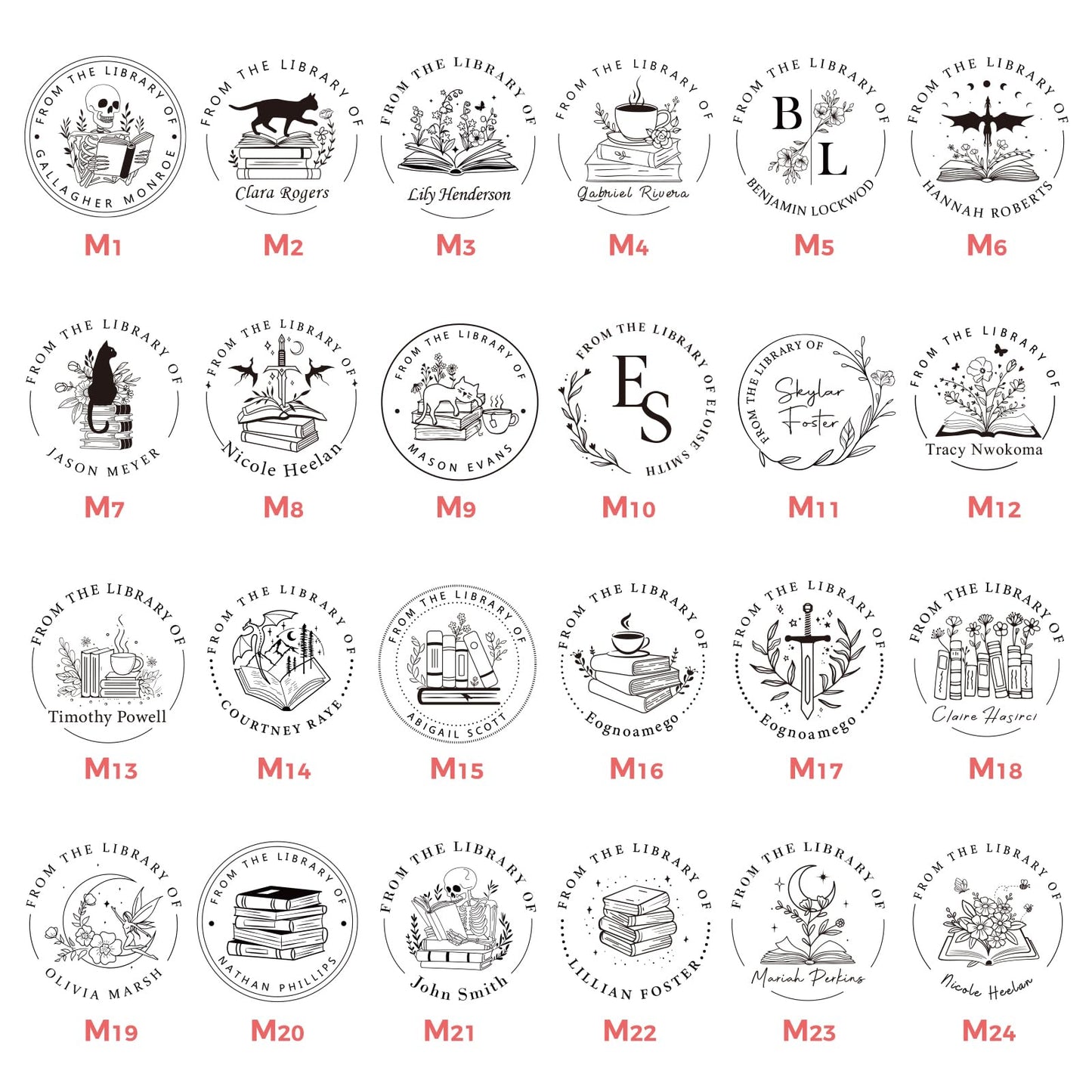 CASAFIT Book Embosser Personalized, Custom Stamp - Library Stamp Personalized Gift Set for Book Lovers | Women | Teachers | Wedding | Friends