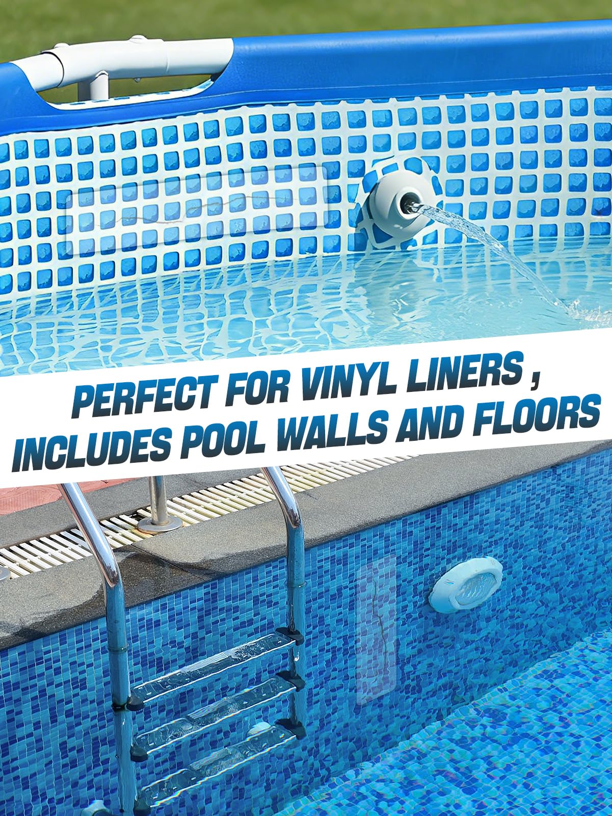 Aulock High-Viscosity Clear TPU Pool Patch Repair Kit - Underwater Patching, Self-Adhesive Pool Liner Patch for In-ground & Above Ground Pools, Inflatable Hot Tubs & Floats, 4in W x 9.8ft L
