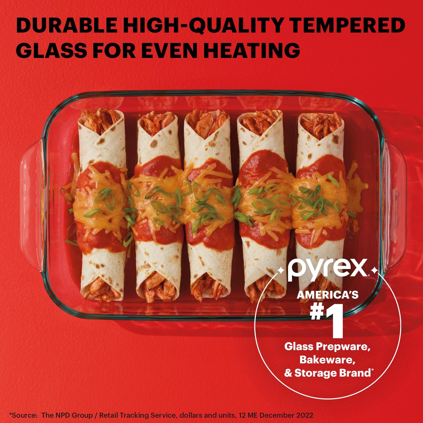 Pyrex Basics 2-Qt Glass Baking Dish with Lid, Tempered Glass Baking Dish with Large Handles, Non-Toxic, BPA-Free Lid, Dishwashwer, Microwave, Freezer and Pre-Heated Oven Safe