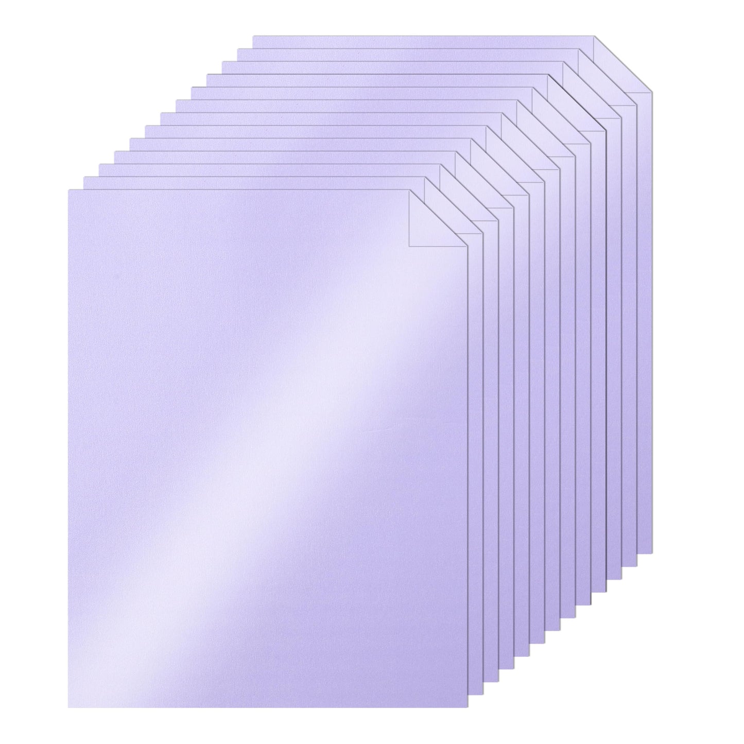 Silunkia 100 Sheets Purple Shimmer Cardstock 8.5 x 11 Cutting Paper, 75lb Heavyweight Craft Paper Card Stock for Card Making, Business Cards, Invitations, Thank You Cards