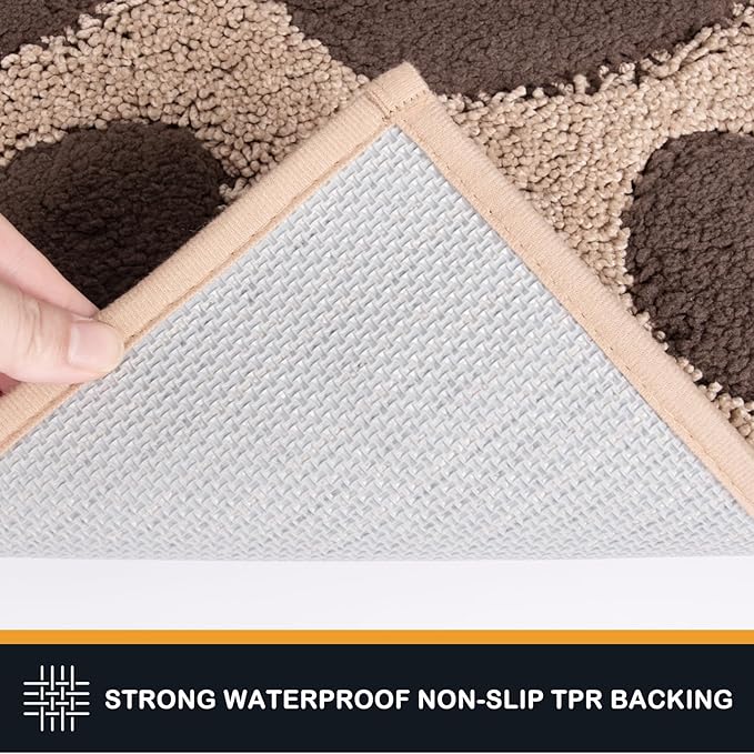 PURRUGS Dirt Trapping Door Mat 24" x 35.5", Non-Skid/Slip Machine Washable Microfiber Entryway Rug, Dog Doormat, Super Absorbent Welcome Mat for Muddy Wet Shoes and Paws, Beige