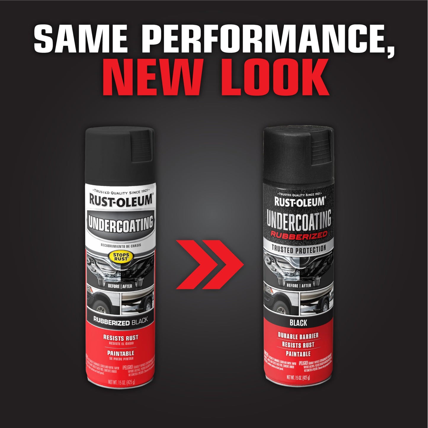 Rust-Oleum 248657-6PK Stops Rust Undercoating Spray, 15 oz, Rubberized Black, 6 Pack