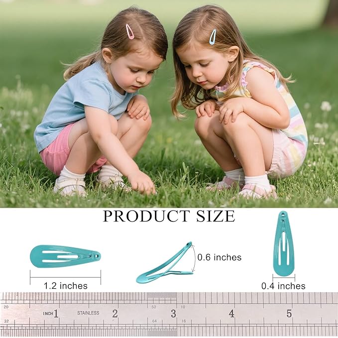 Baby Barrettes Hair Clips: 1.2 inch (3cm) Small Mini Snap for Toddler Little Girls Kids 150pcs (30 colors)