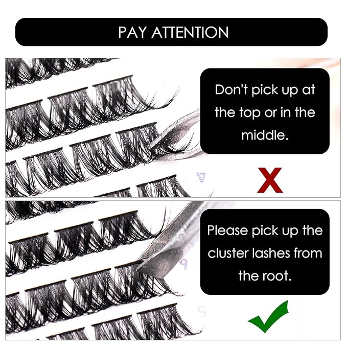 Lash Clusters 144 Pcs Individual Lashes Clusters Eyelash Extensions False Eyelashes DIY Lash Extension Reusable False Eyelashes Natural Look Mix 10-16mm-DM01