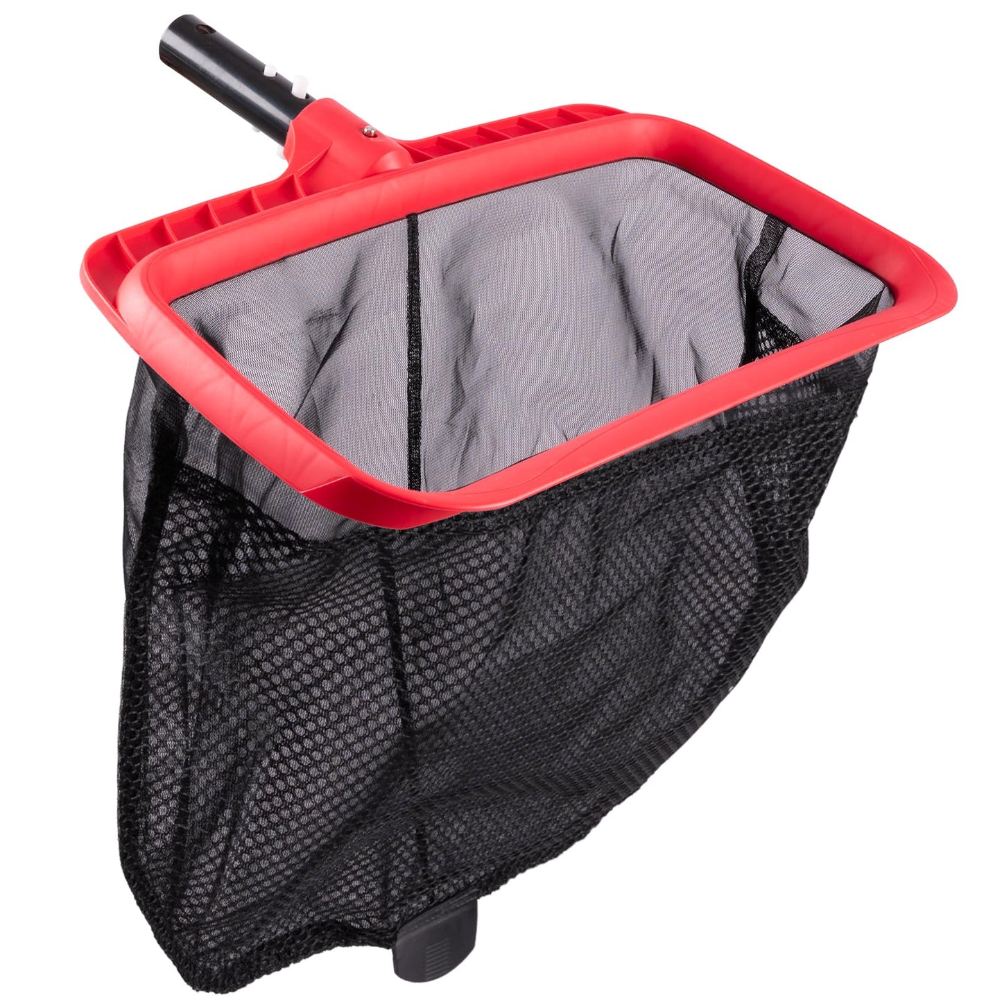 urchindj Pool Skimmer Net, Upgraded Pool Net Skimmer with Double-Layer Netting Bag, Larger Capacity Pool Nets for Cleaning Finest Debris, Thickened Frame Pool Leaf Net Reinforced with Grid Structure