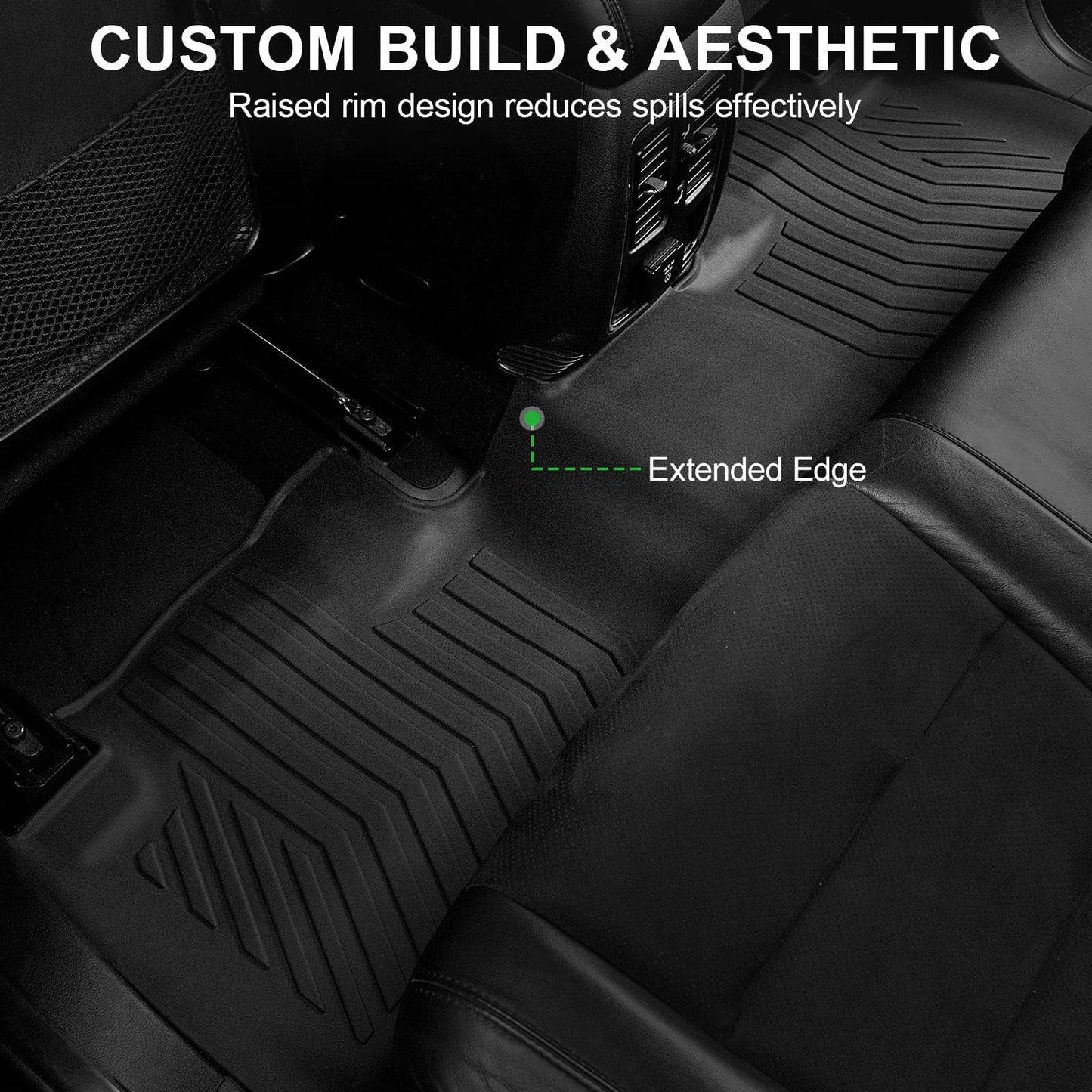 LUMWAY Floor Mats for 2016-2025 2026 Dodge Durango 6-Seater (Only for Bucket Seats), TPE All Weather Durable Floor Liners for Durango Accessories