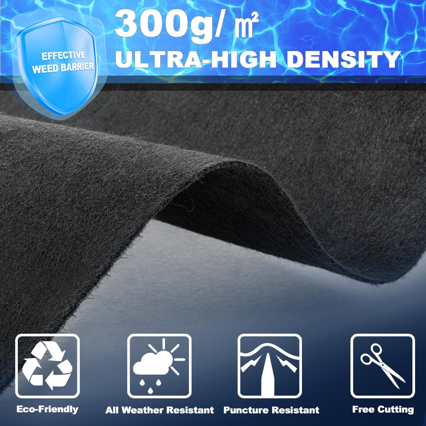300G/M² Thicker Pool Liner Pad for Above Ground Swimming Pools,12 Ft Round Under Pool Padding, Durable Geotextile Material, Double Density Puncture Resistant, Extend Liner Life,Mats for Pool Bottom