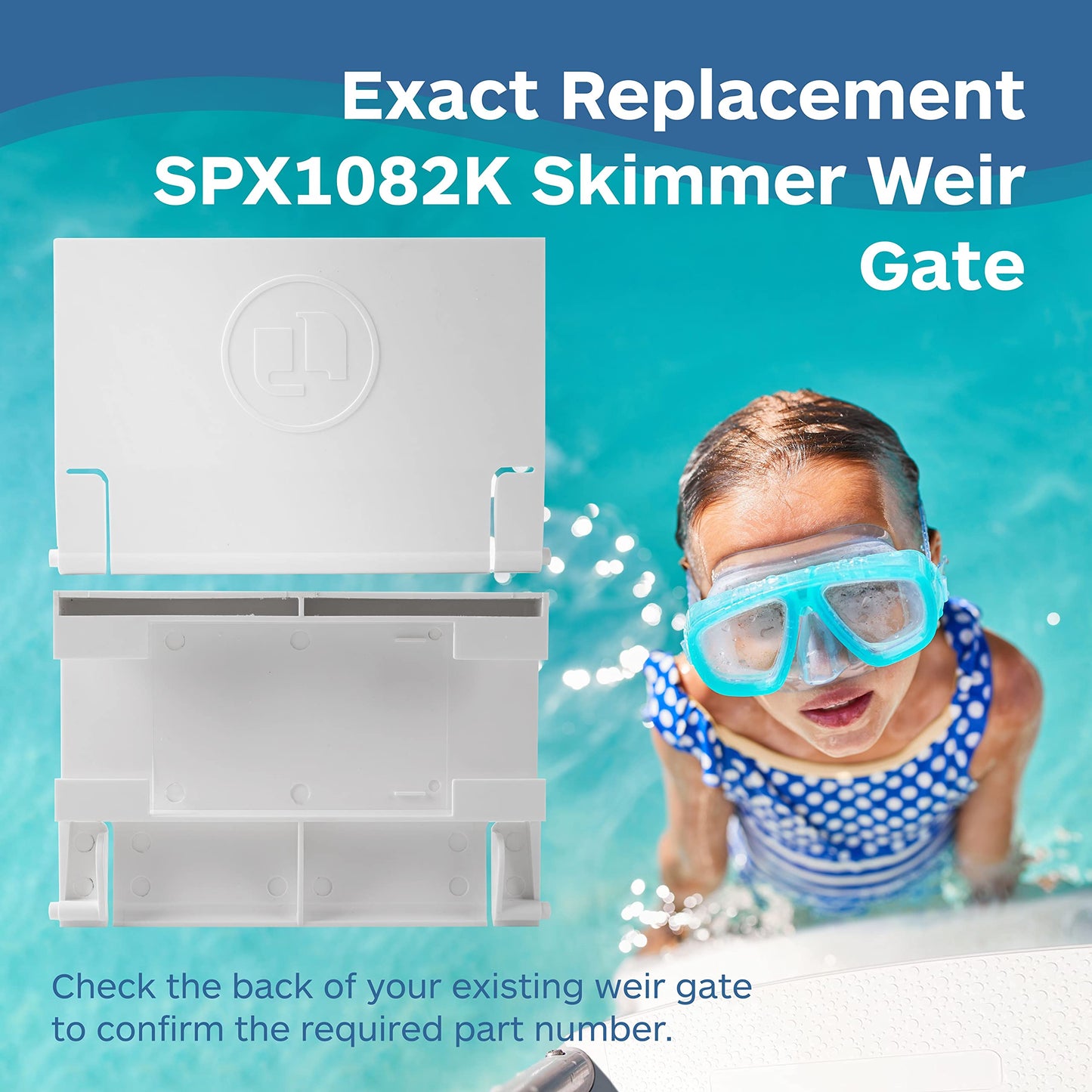 TonGass Exact Replacement for Hayward Skimmer SPX1082K, Skimmers Weir Gate for Swimming Pool Skimmer Flapper Door Compatible with SP1082, SP1083, SP1084, SP1085, SP1086 Automatic Skimmers - White