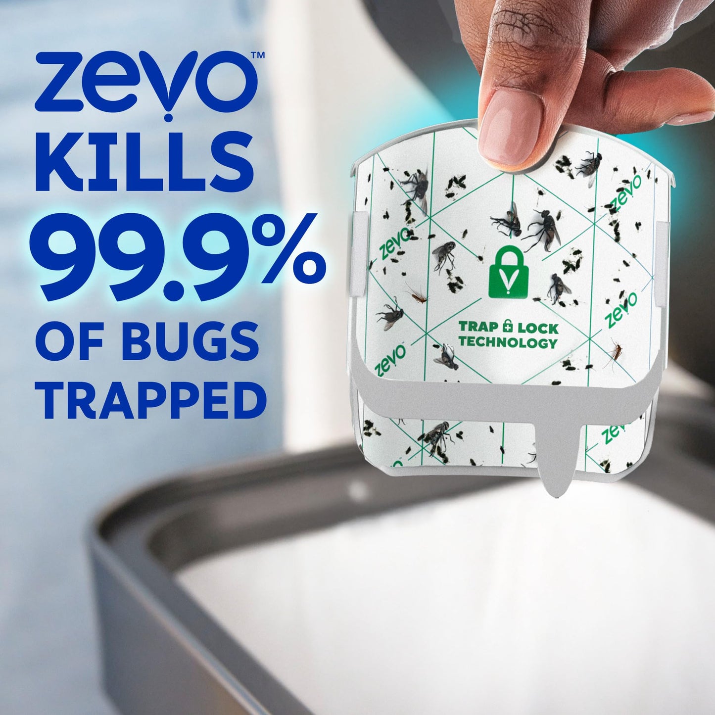 Zevo Compact Flying Insect Trap Official Refill Cartridges - Fits Zevo Compact & Plant Indoor Plug-in Trap, Authentic Trap + Lock Technology to Catch Gnats, House & Fruit Flies (6 Official Refills)