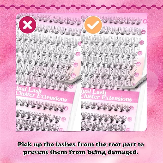DIY Eyelash Extension 10D+20D Cluster Lashes Large Mixed Tray Natural Long Mink Individual Lashes Reusable False Eyelashes Extension (10D+20D-0.07-D, 8-16mm)