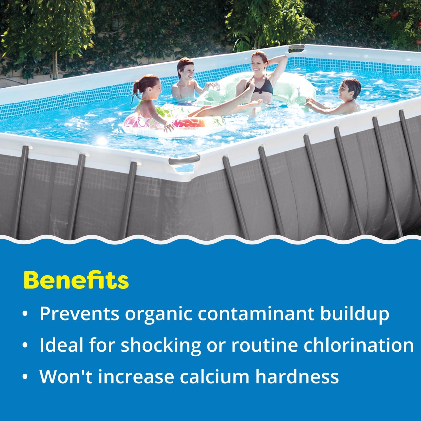In The Swim Sodium Dichlor Chlorine Shock Granules for Sanitizing Swimming Pools – Fast Dissolving, pH Balanced Sanitizer - 56% Available Chlorine, 99% Sodium-Dichlor – 10 Pound