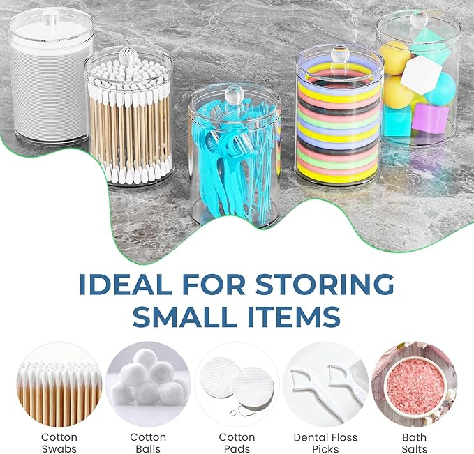PARKMANI Bathroom Counter Organizers and Storage, Toothbrush Holders for Bathrooms with 3 PCS Qtip Holder, Kids Electric Toothbrush and Toothpaste Holder for Bathroom Vanity Sink Organizer (White)