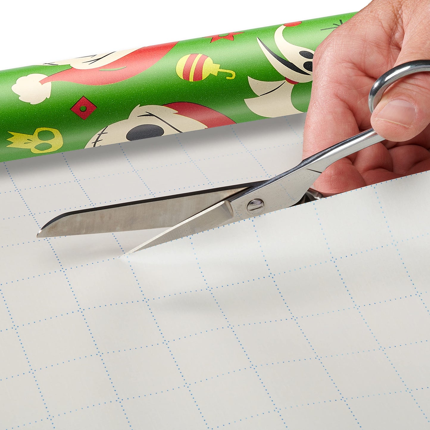 American Greetings 105 sq. ft. The Nightmare Before Christmas Christmas Wrapping Paper Bundle with Cut Lines, Jack Skellington and Zero (3 Rolls 30in. x 14 ft.)