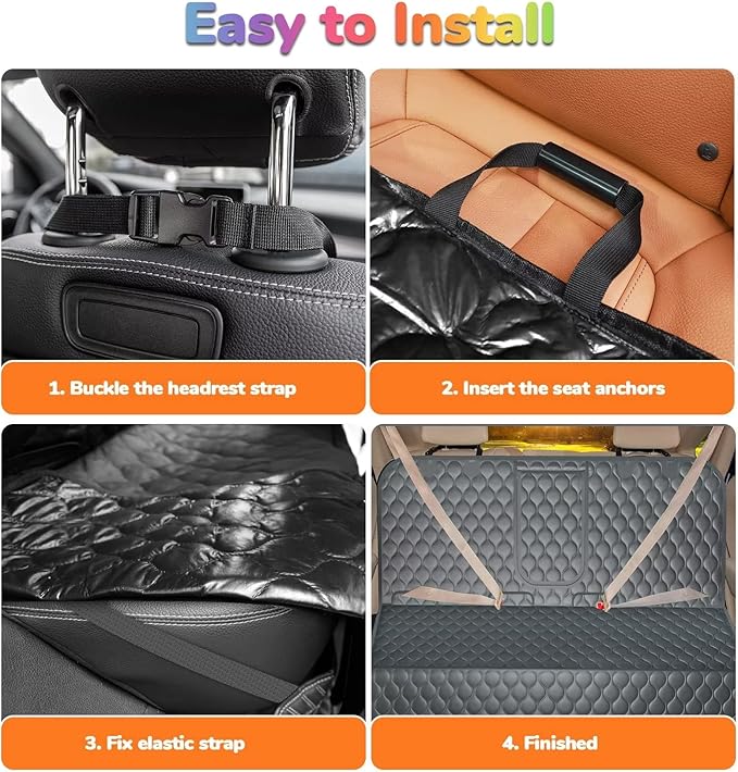 URPOWER Dog Car Seat Cover for Back Seat - Waterproof Car Seat Protector for Child Carseat & Pets, Nonslip Car Seat Covers for Full Size SUVs & Trucks