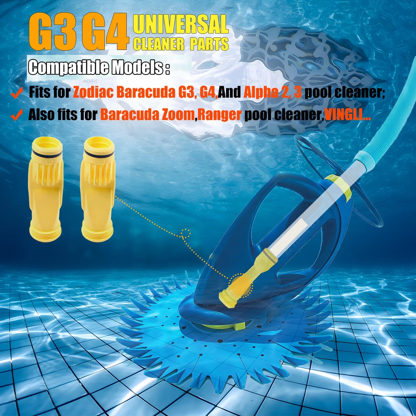 WMANSPA Pool Cleaner Parts (Long Life Diaphragm W69698) Replacement,Compatible with Zodiac Baracuda G3 Pro,G3,G2 and Vingli Creepy Crawler Vacuum (2 Pack)