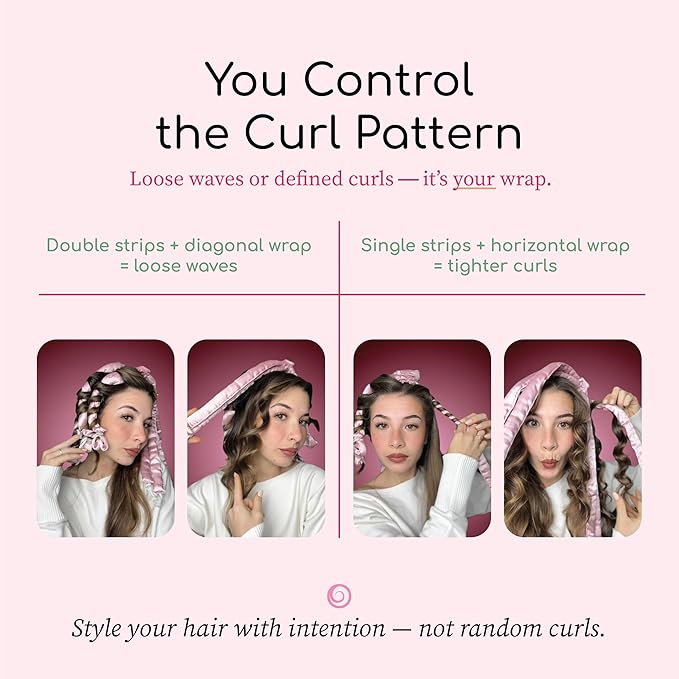 Octocurl No Headband Heatless Curlers for Medium to Thin Hair Ã¢ÂÂ Lightweight Curling System for Controlled, 360ÃÂ° Heat-Free Curls