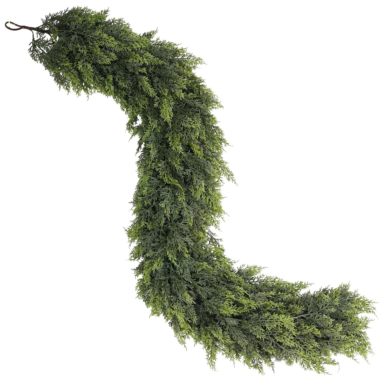 Real Touch Cedar Garland - Artificial Christmas Garlands Faux Green Cedar Fake Pine Needles Garland for Fireplace,Table, Stairs, Mantle, Window,Indoor Outdoor,Home,Holiday Decor(1 PCS,9 FT)