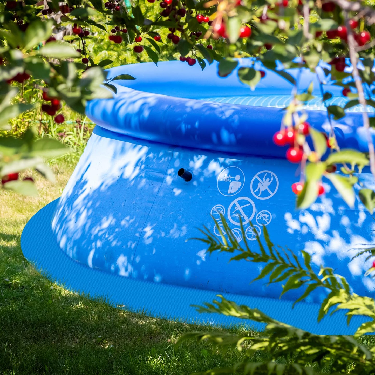18 x 18 Ft Swimming Pool Ground Cloth Round Swimming Pool Tarpaulin Tarp for Above Ground Swimming Pools Heavy Duty Pool Ground Mat Protector Pad Prevents Punctures