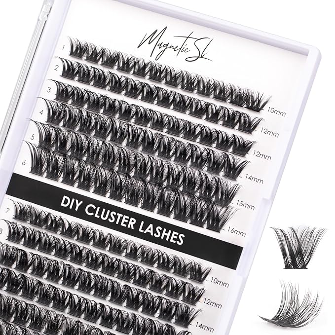 Lash Clusters 144 Pcs Individual Lashes Clusters Eyelash Extensions False Eyelashes DIY Lash Extension Reusable False Eyelashes Natural Look Mix 10-16mm-DM27