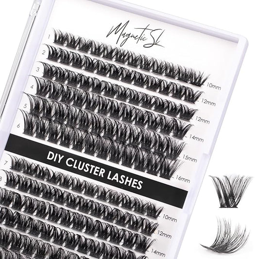 Lash Clusters 144 Pcs Individual Lashes Clusters Eyelash Extensions False Eyelashes DIY Lash Extension Reusable False Eyelashes Natural Look Mix 10-16mm-DM27
