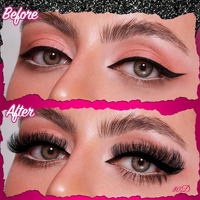 Lashes Fluffy Lash Clusters Thick Lash Clusters Kit Eyelash 640pcs Extension Kit False Eyelashes with Bond Seal Remover D Curl 80D100D 11-18mm