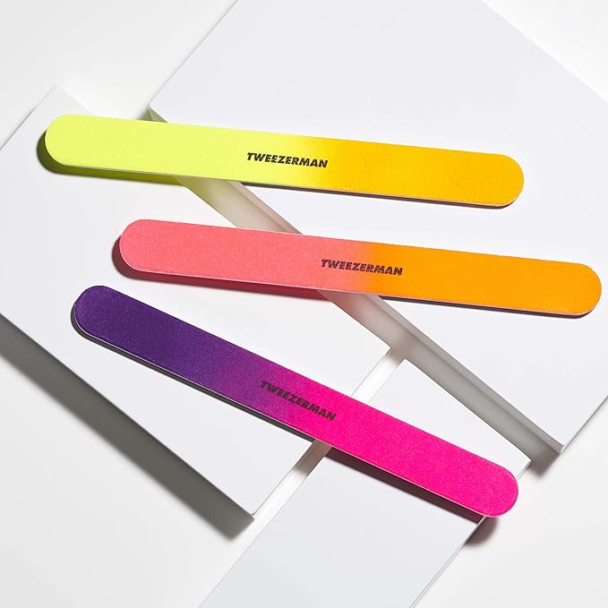 Tweezerman Assorted Neon Hot Nail Files (Pack of 3)