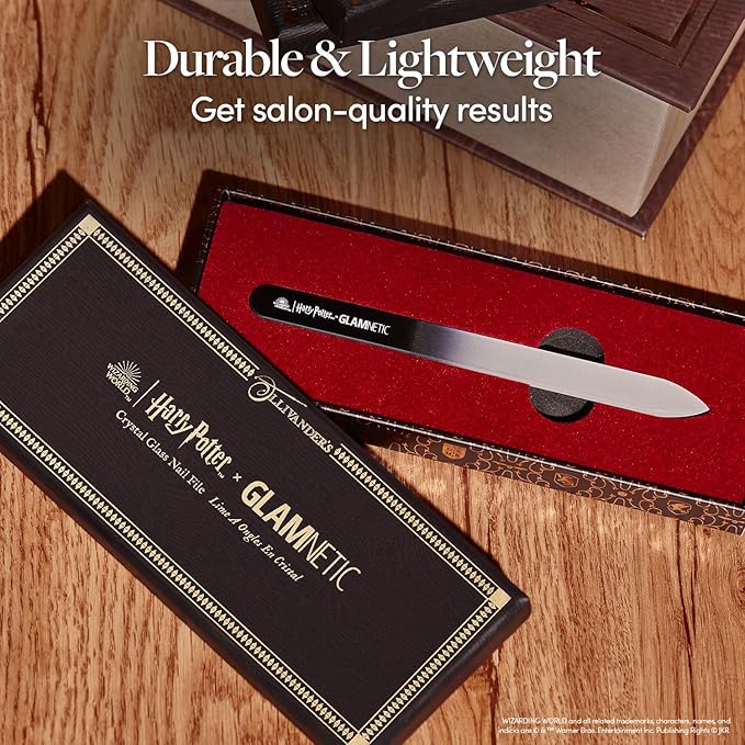 Harry Potter™ x Glamnetic Crystal Glass Nail File | All-in-One Nail File for Shaping, Smoothing & Polishing | Lightweight & Easy to Use