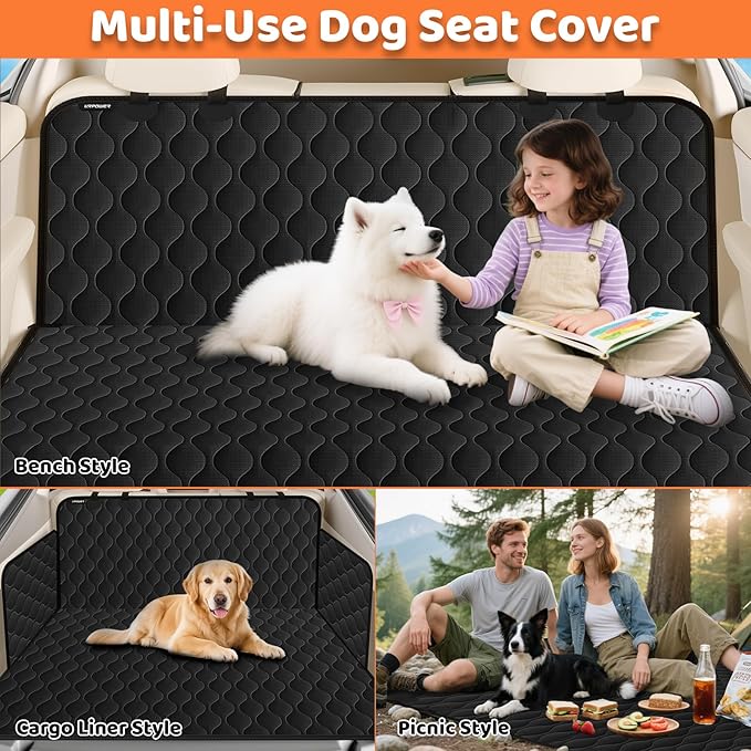 URPOWER Dog Car Seat Cover for Back Seat - Waterproof Car Seat Protector for Child Carseat & Pets, Nonslip Car Seat Covers for Cars, SUVs & Small Trucks