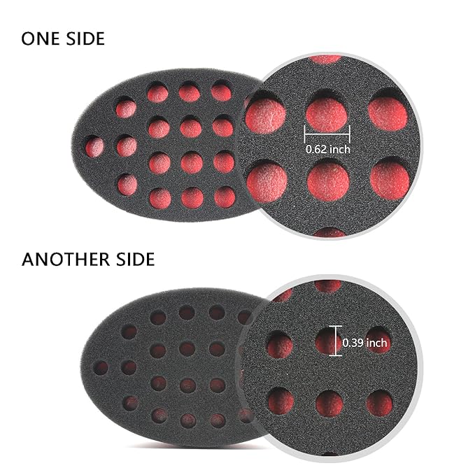 Set of 4 Big Holes Hair Brush Sponge Twist Wave Barber Tool For Dreads Afro Locs Twist Curl Black