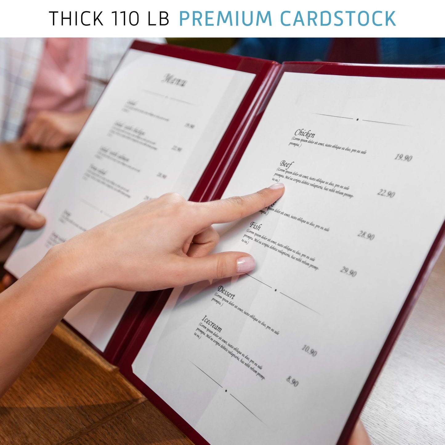Cardstock Paper | 100 Pack, White Card Stock Printer Paper 8.5 x11, Heavyweight Thick, 110 lb, Premium Smooth Sheets and Printer Compatible - for Crafts, Cards, and Business