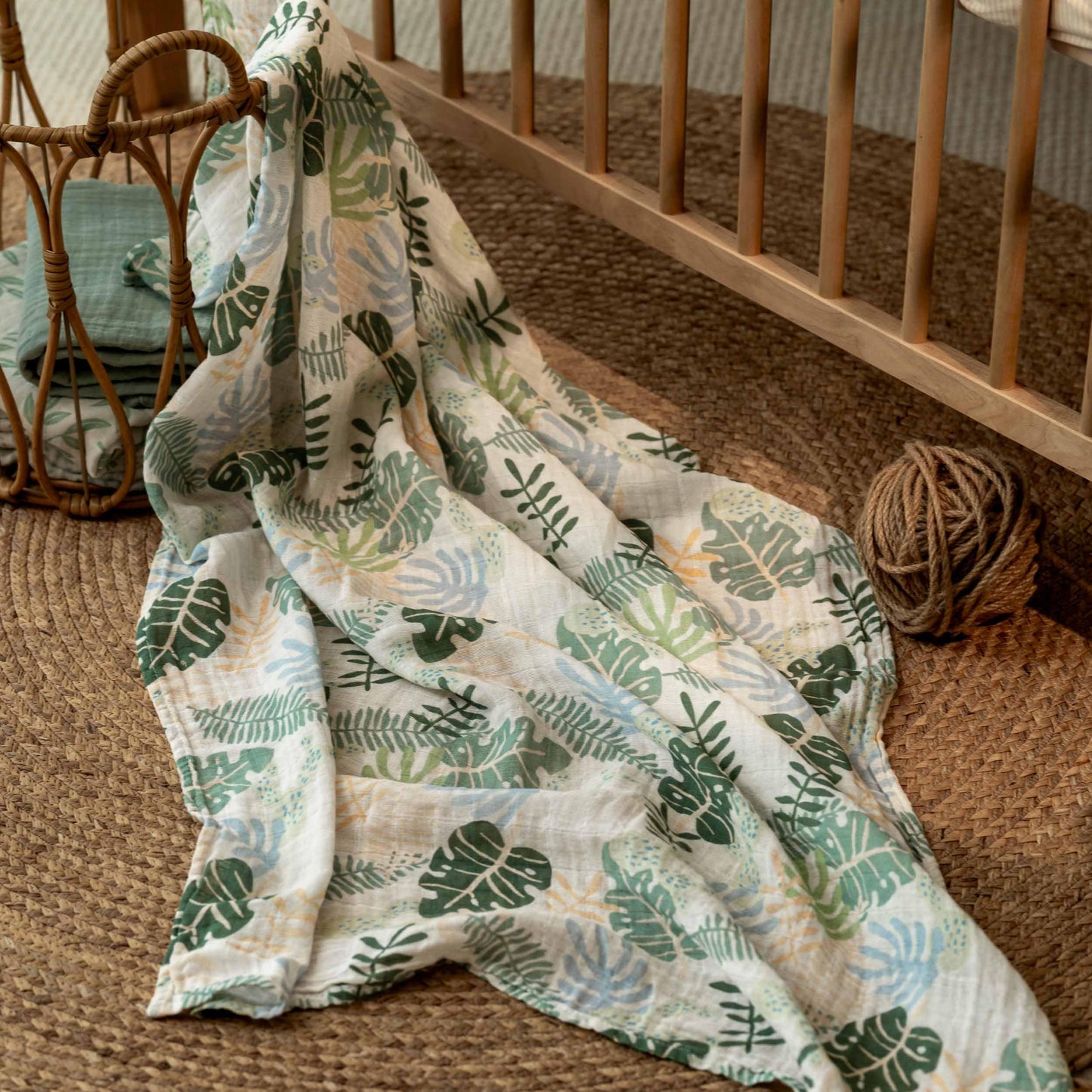 CIVARUA KIDS Muslin Swaddle Blankets for Newborn, 4 Pack Cotton Baby Blankets Neutral, Large 31.5 x 43.3 Breathable Soft Receiving Blanket, Essentials Swaddle Wrap Burping Clothes, Sage Green