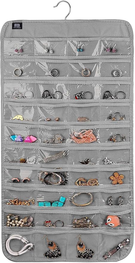 BB Brotrade Hanging Jewelry Organizer,Accessories Organizer,80 Pocket Organizer for Holding Jewelries