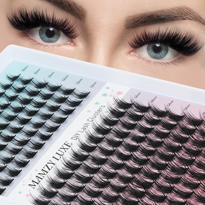 Wispy Eyelash Clusters Kit Manga Lash Clusters Kit 8-16MM 180Pcs Individual Lashes Clusters Natural False Eyelashes Spiky Thick Anime Cluster Eyelash Extension Kit by MAMZY LUXE