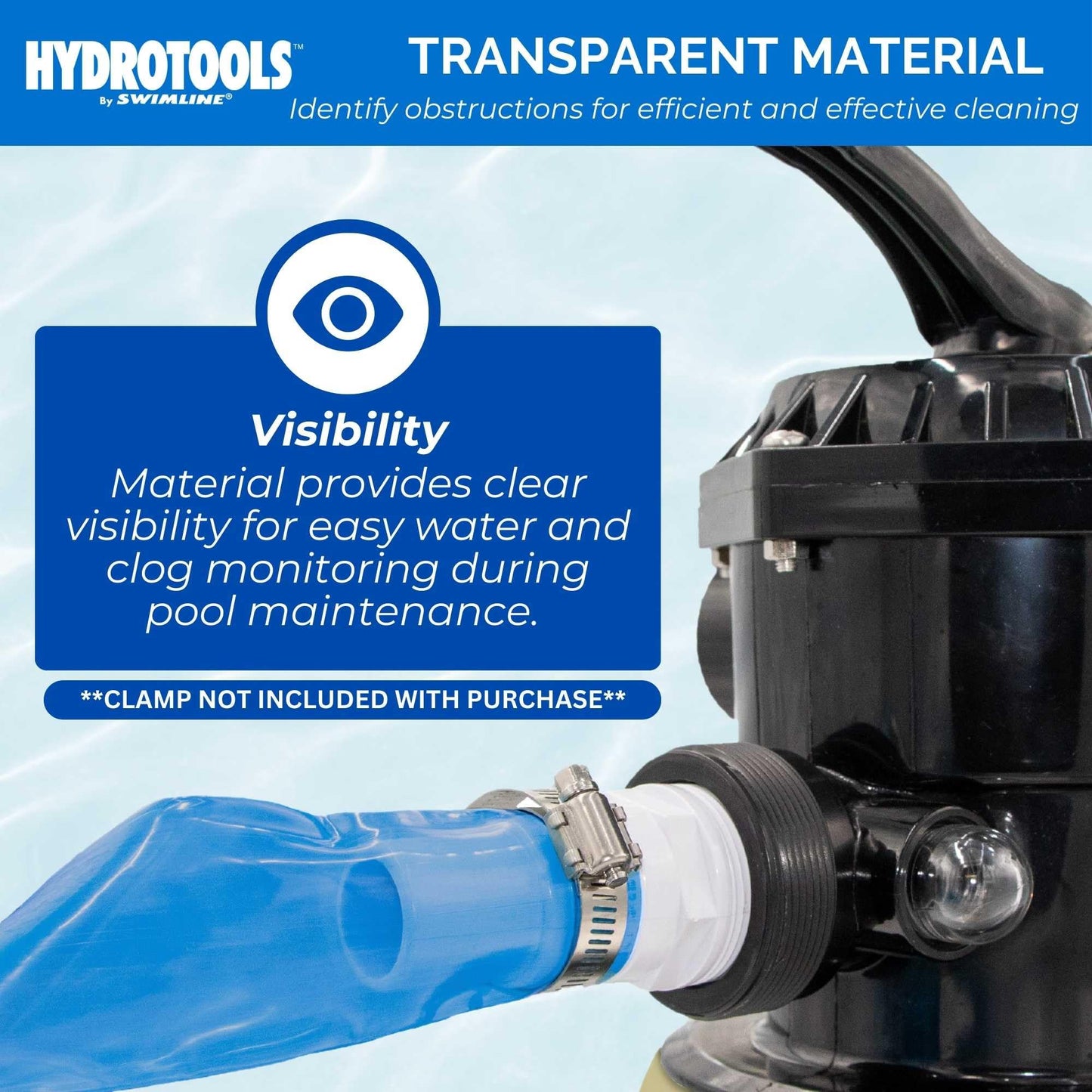 SWIMLINE HYDROTOOLS 8704 Economy Kink-Free PVC Backwash Hose 50' X 1.5" For Swimming Pools | Pool Hose | Heavy Duty | Chemical Resistant | Versatile | Kink Free | Lay Flat | UV Resistant | Drain Hose