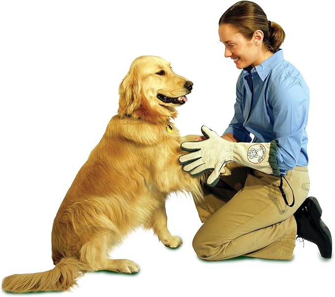 Pet Grooming Gloves for Dogs and Cats with Loop - Made of Microfiber Fabric - Efficient Cleaner for Muddy Paws - Protects Floors, Furniture, and Vehicles from Dirt Marks