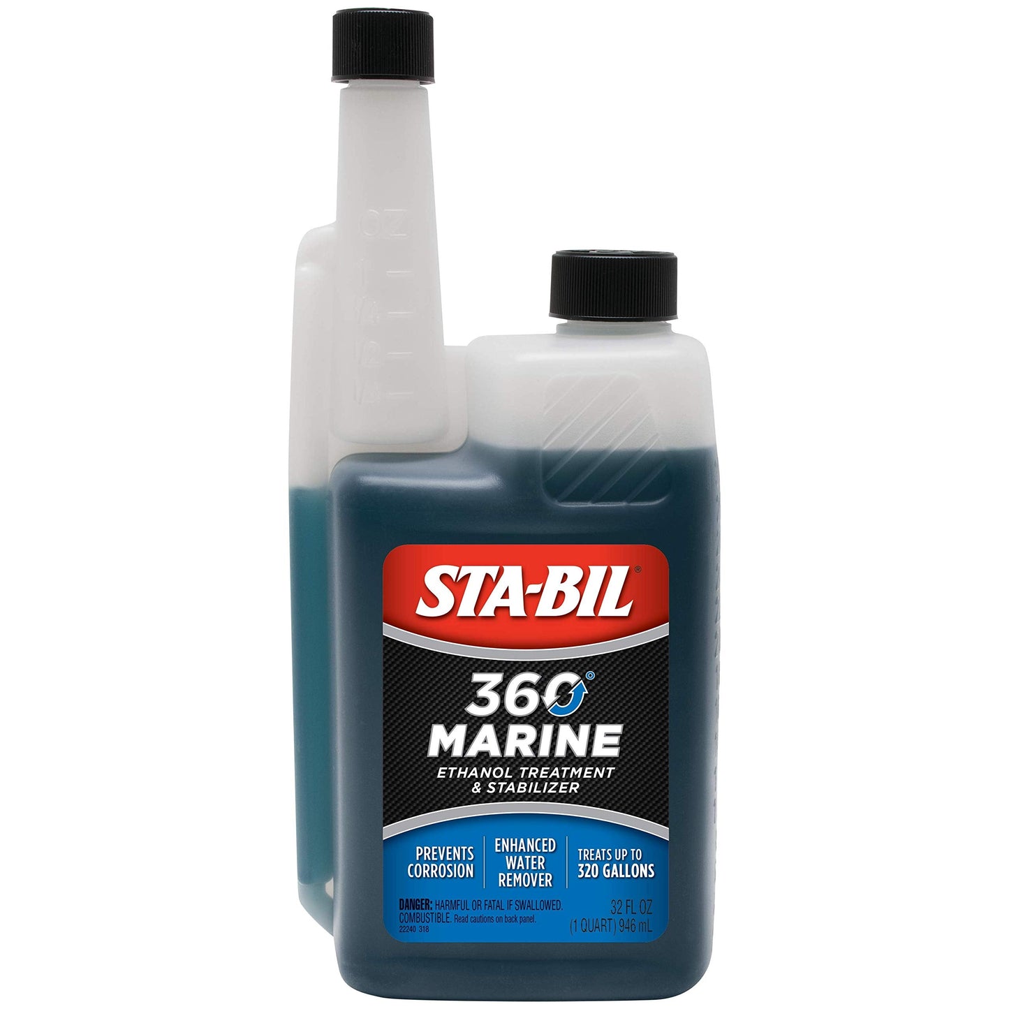 STA-BIL Marine Fuel System Treatment | Full Fuel System Cleaner, Injector Cleaner | Additive for Boats & Watercrafts, In-Season Cleaning & Protection 32oz (6 Pack)