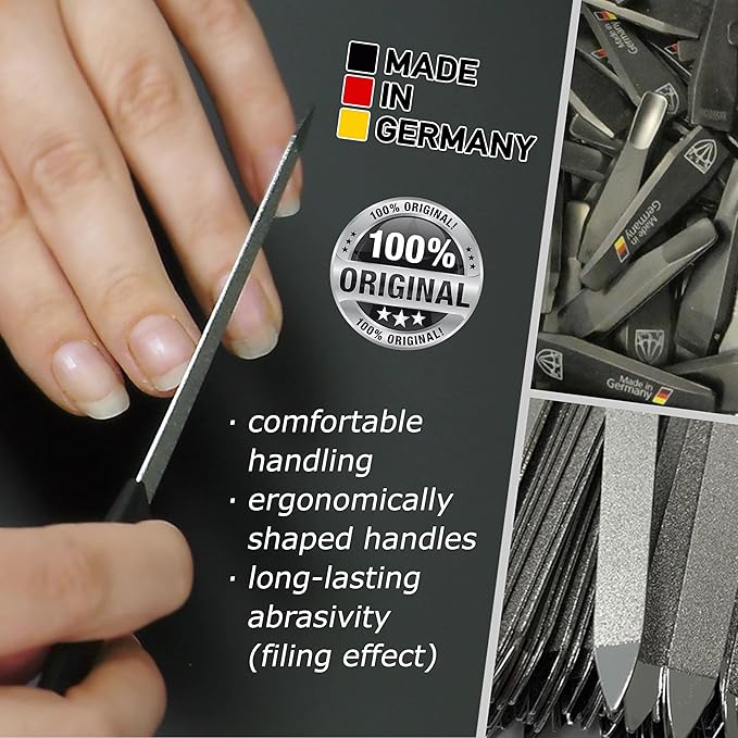 3 Swords Germany - Sapphire Metal Nail File Set 10 Pieces with 1 Piece 3-Way Nail Buffer Ã¢ÂÂ Nail Care Made in SOLINGEN/Germany