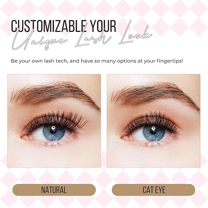 PopUp Cluster Lashes 168pcs Wispy Lash Clusters Soft D Curl Eyelash Clusters Russian Lashes Clusters DIY Eyelash Extensions at Home,Thin Bank 9-18mm MIX (30D)
