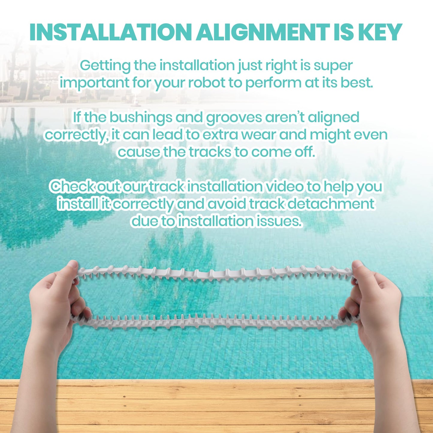 Calvana (2 Pack) Replacement Gray Tracks for Maytronics Dolphin Robotic Pool Cleaners with Part Number 9983152-R2 Dolphin Parts