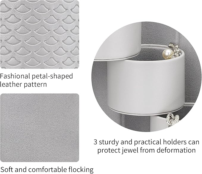 VLANDO Gifts 2026 for Women, Girl - Travel Jewelry Oragnizer, 3-Layer Jewelry Storage Box, Travel Essential Accessories for Women, Birthday Gifts for Couples Mom Friends - Grey