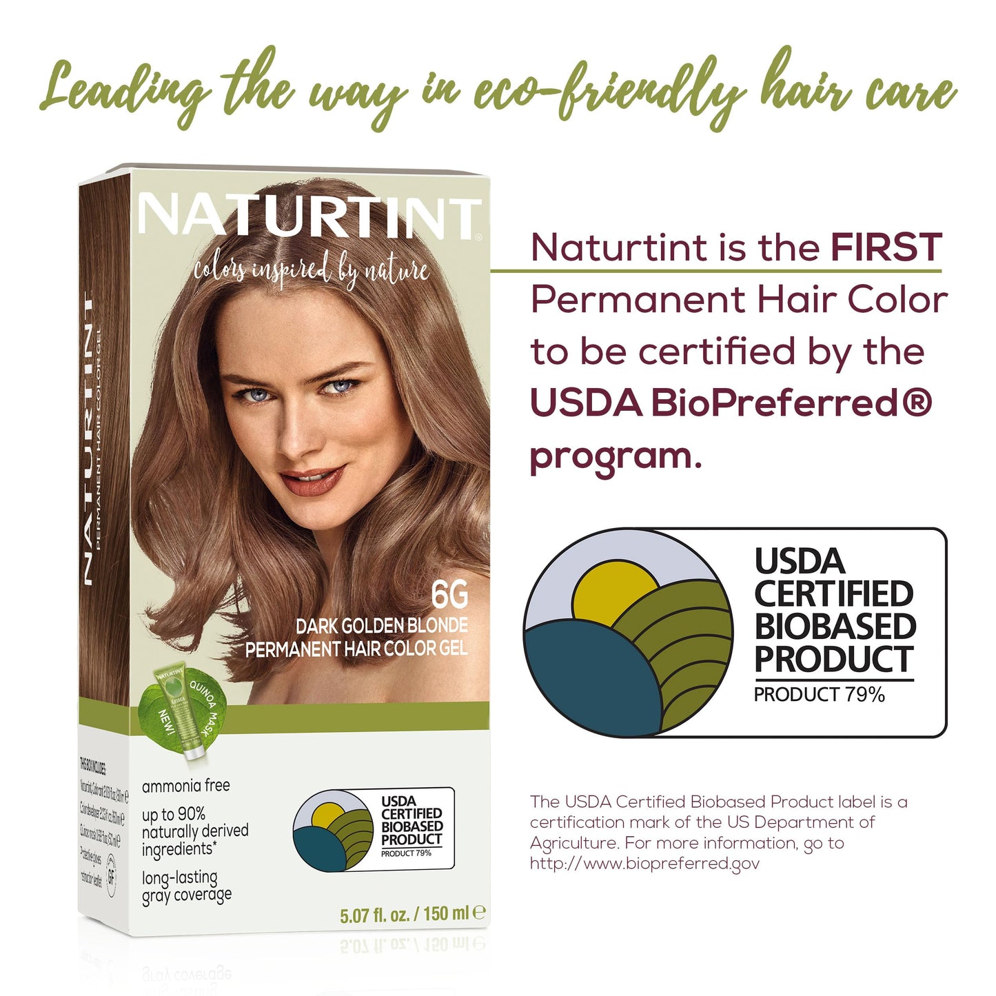 Naturtint 6G Dark Golden Blonde Permanent Hair Color (Pack of 1), Ammonia Free, Vegan, Cruelty Free, up to 100% Gray Coverage, Long Lasting Results (Packaging may vary)